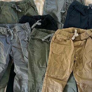 Cat & Jack Kids Toddler Boy Joggers 5T- Black, Gray, Tan, Green, Navy